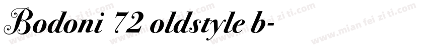 Bodoni 72 oldstyle b字体转换